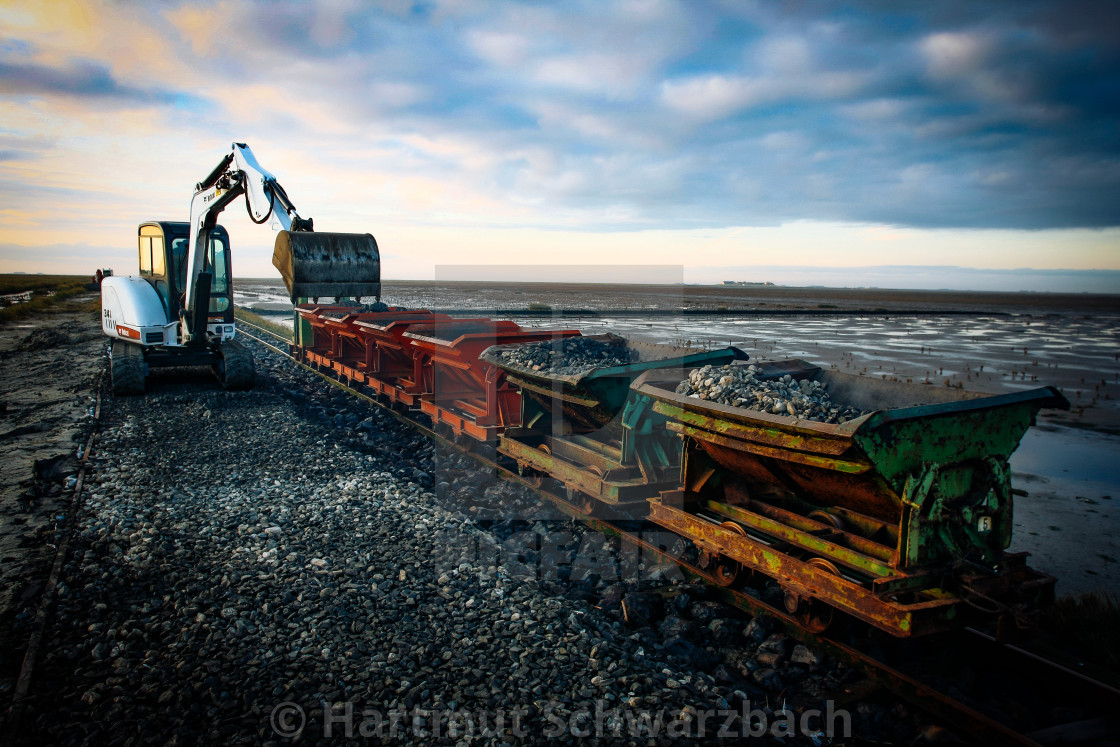 "coastal protection on the north sea" stock image