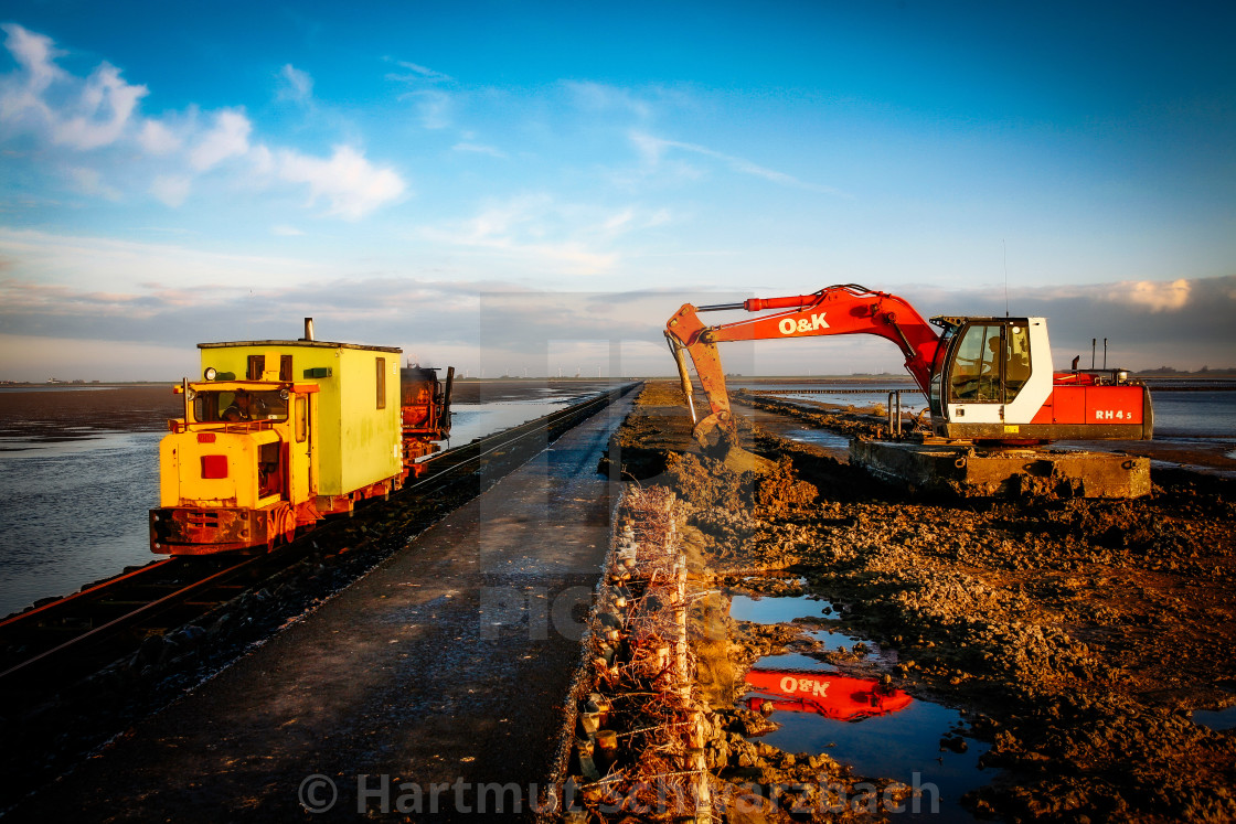 "coastal protection on the north sea" stock image