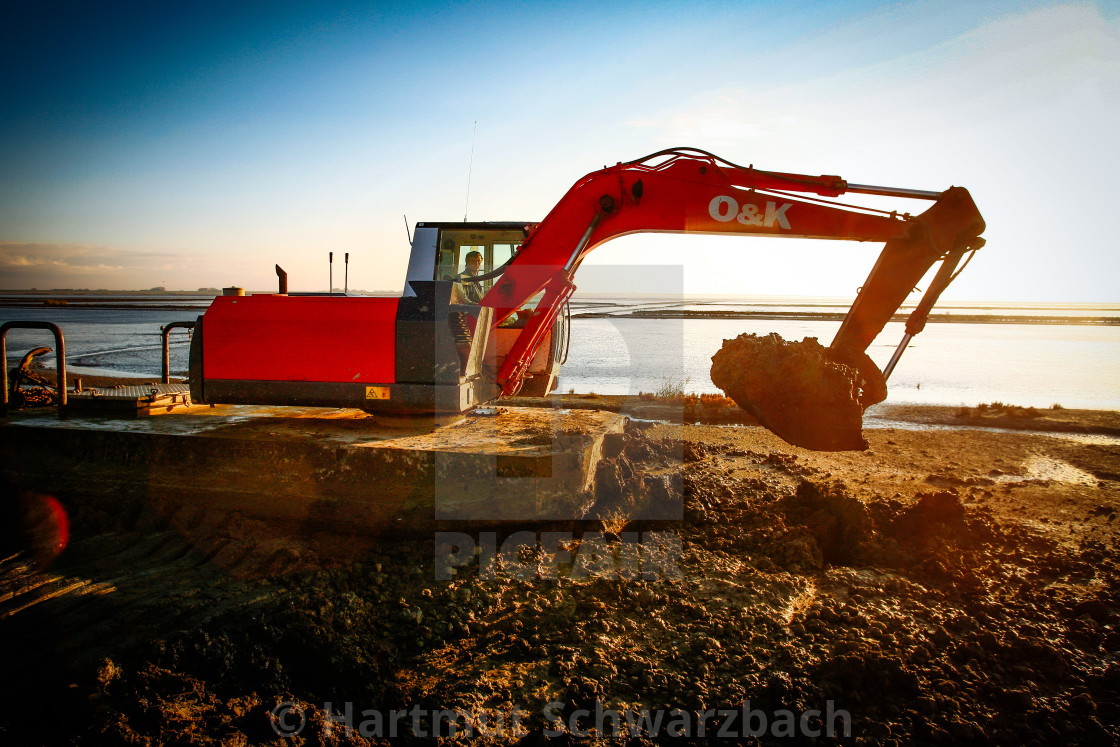 "coastal protection on the north sea" stock image