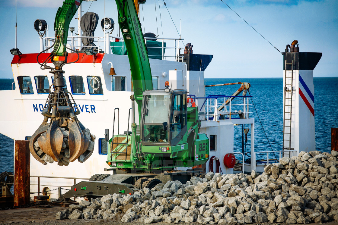 "coastal protection on the north sea" stock image