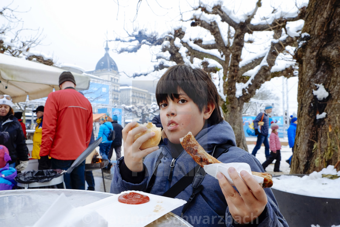 "Switzerland Interlaken in the winter" stock image