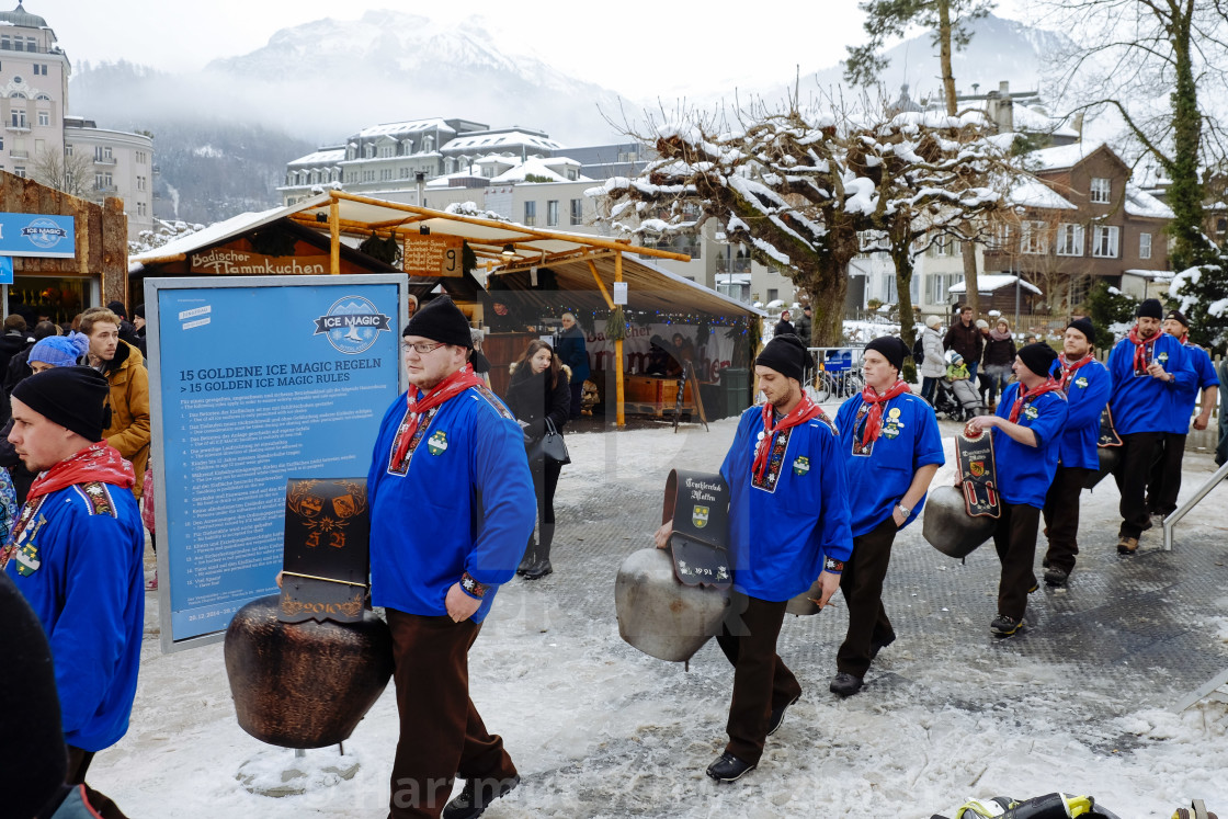 "Switzerland Interlaken in the winter" stock image