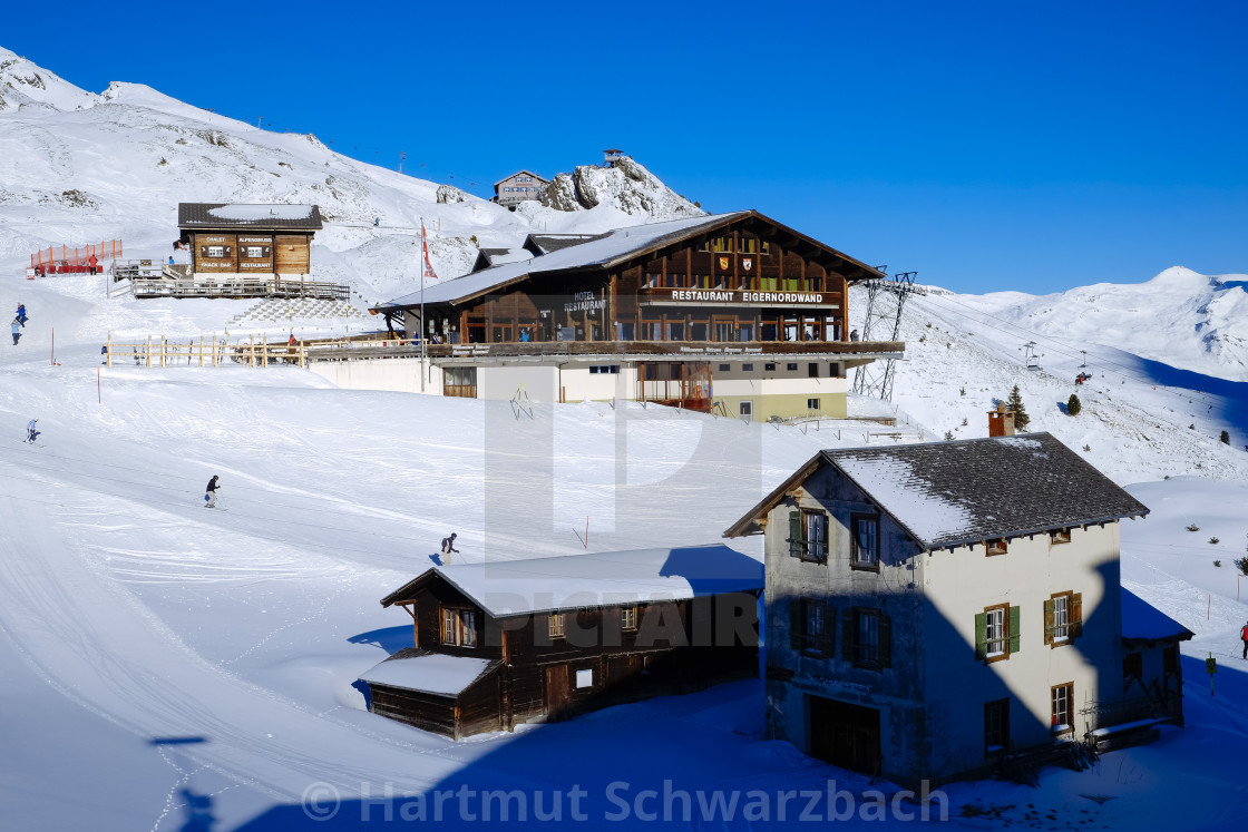 "Switzerland Jungfraubahn to Jungfraujoch in the winter" stock image