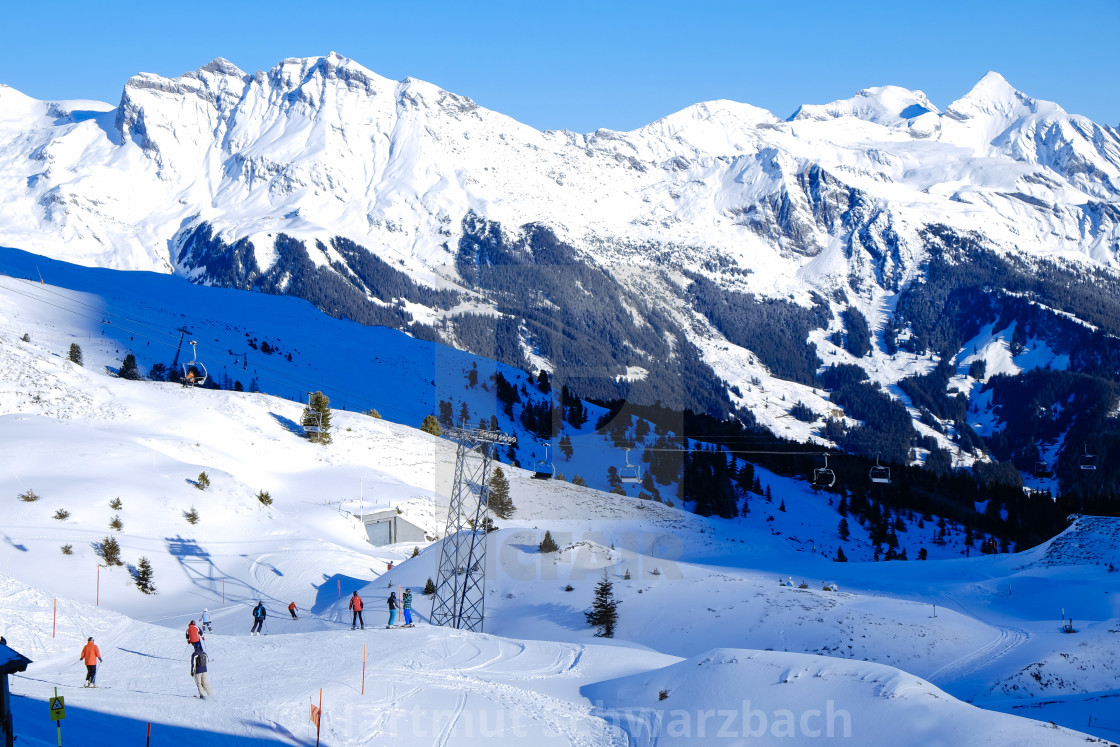 "Switzerland Jungfraubahn to Jungfraujoch in the winter" stock image