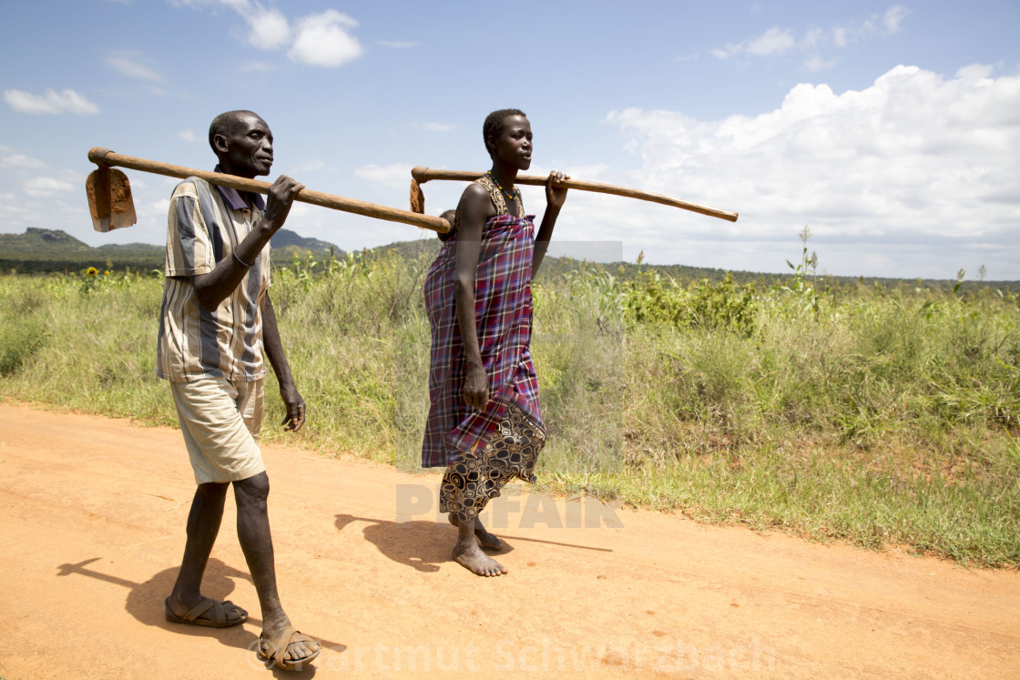 "Farmers in Uganda" stock image