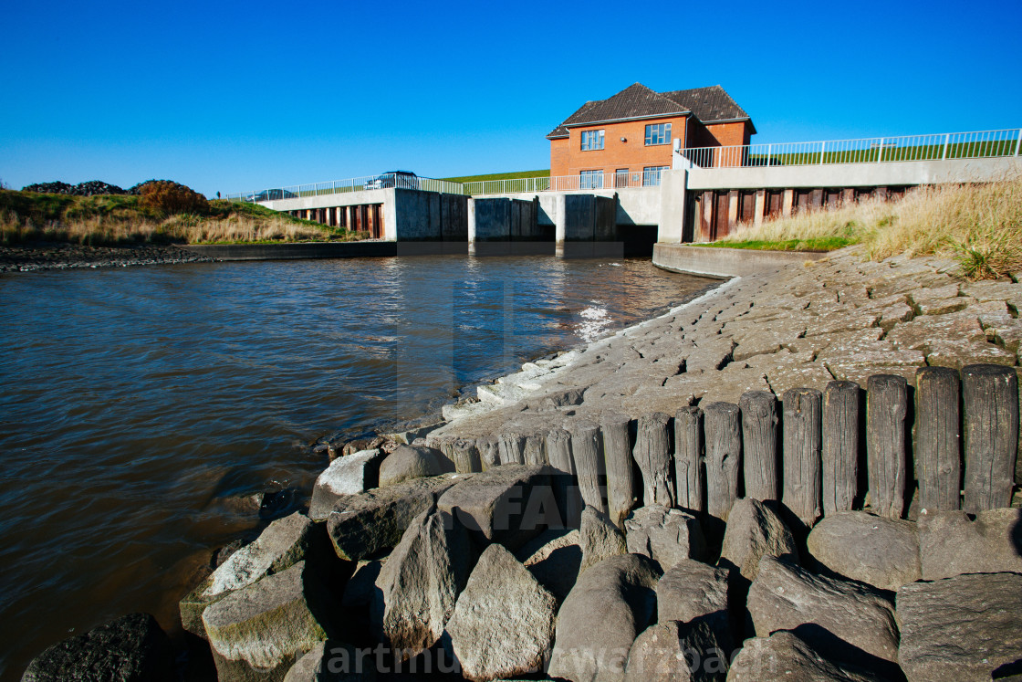 "coastal protection on the north sea" stock image