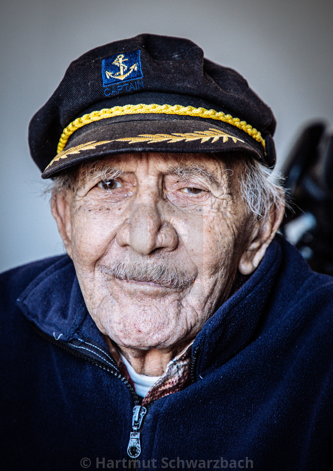 "Portrait of the old Captain, Nisyros, Insel der Dodekanes" stock image