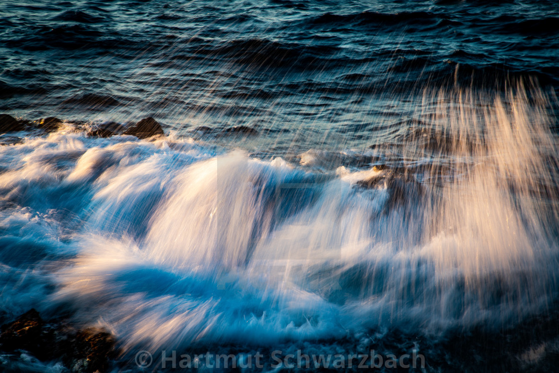 "Rocks, Waves and Water at Nisyros, Insel der Dodekanes" stock image