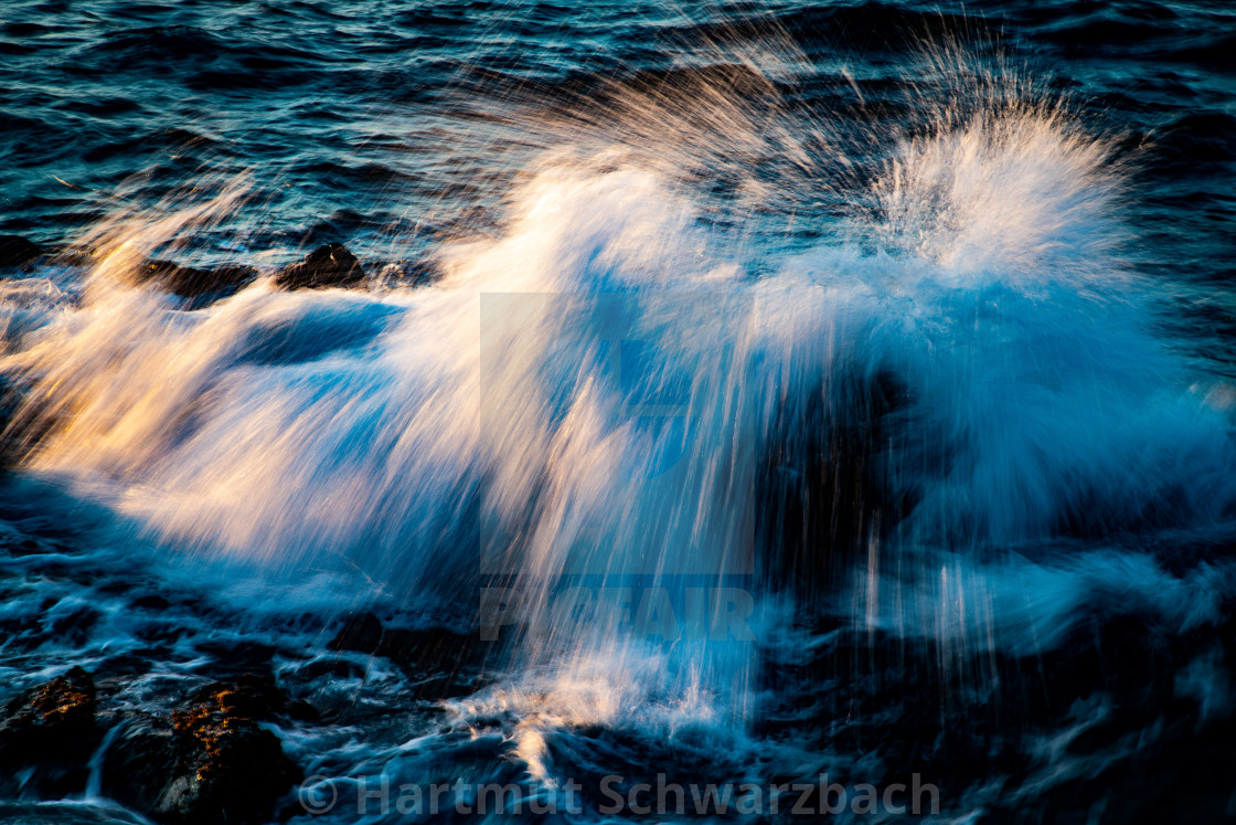 "Rocks, Waves and Water at Nisyros, Insel der Dodekanes" stock image