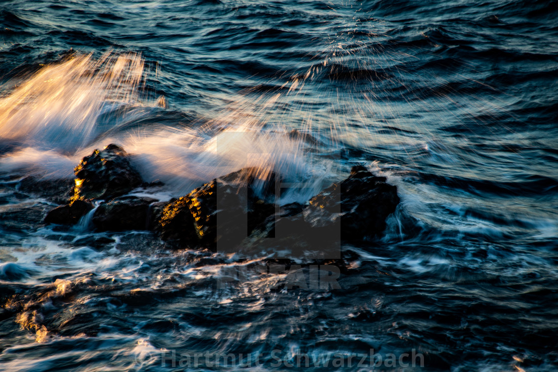 "Rocks, Waves and Water at Nisyros, Insel der Dodekanes" stock image