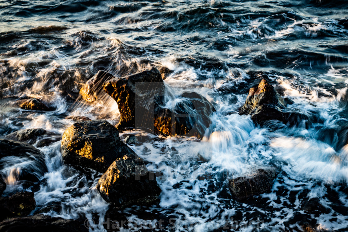 "Rocks, Waves and Water at Nisyros, Insel der Dodekanes" stock image