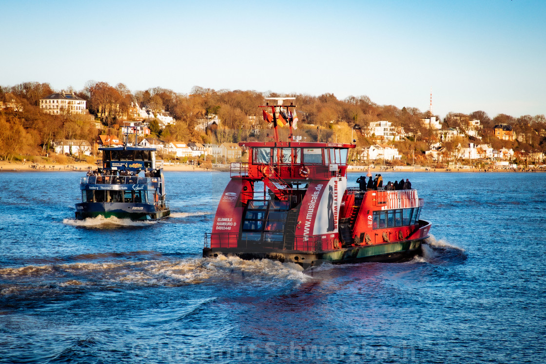 "View of River Elbe" stock image