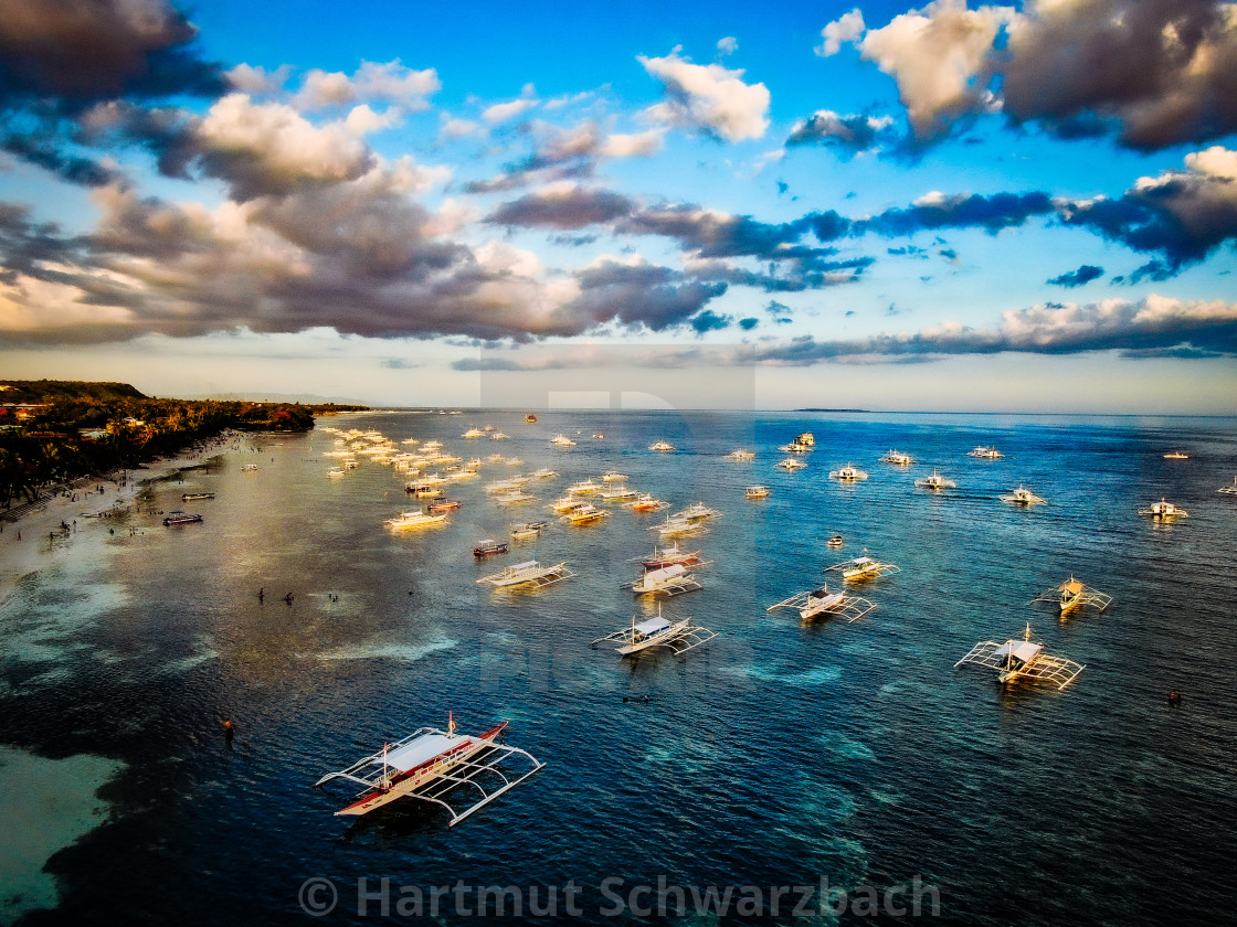 "Alona Beach Panglao Island, Bohol Philippines" stock image