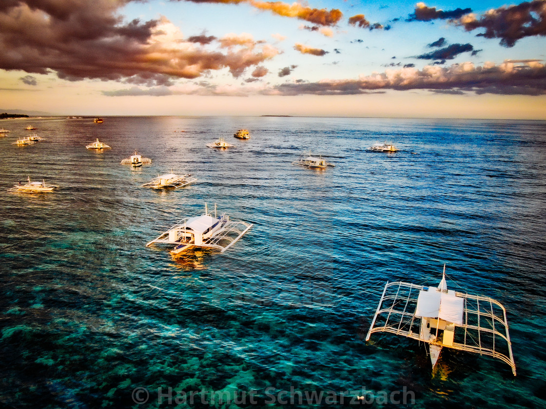 "Alona Beach Panglao Island, Bohol Philippines" stock image