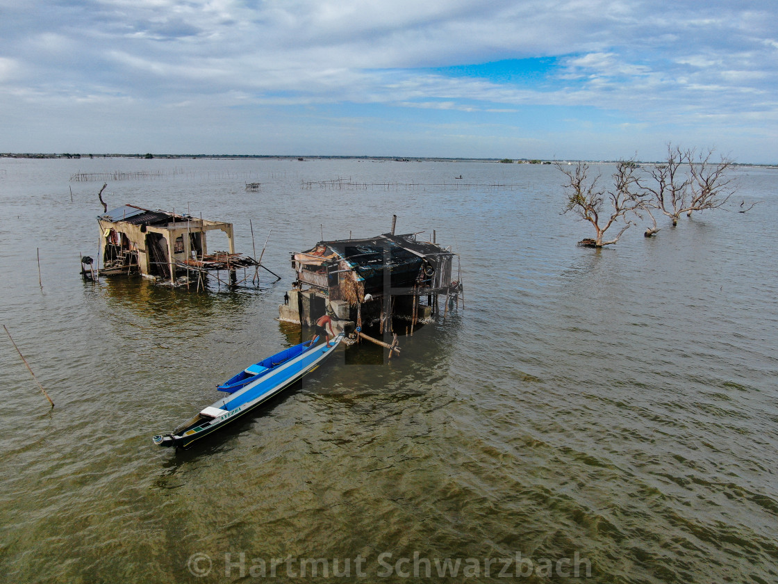 "Sinking Villages near Manila Bay" stock image