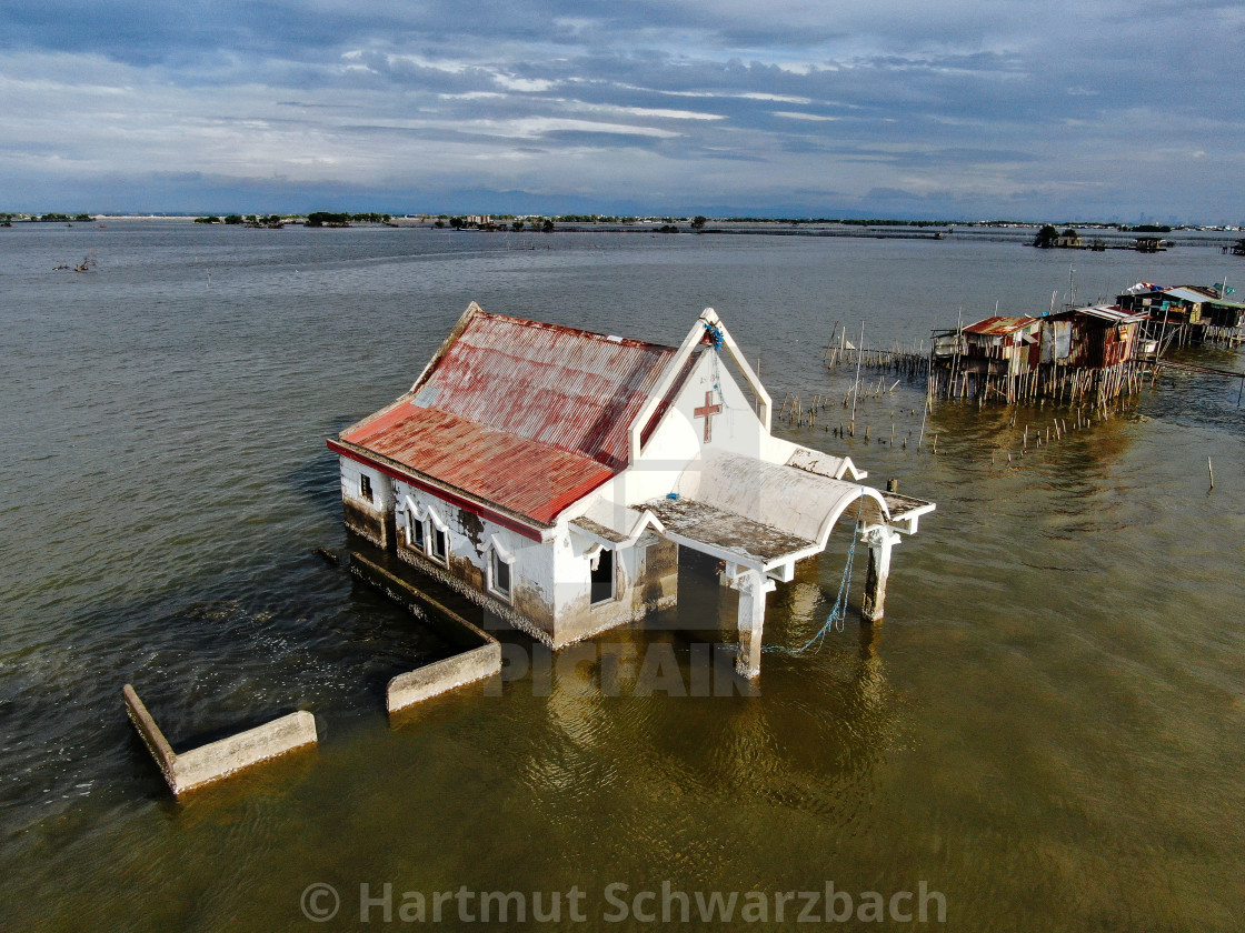 "Sinking Villages near Manila Bay" stock image