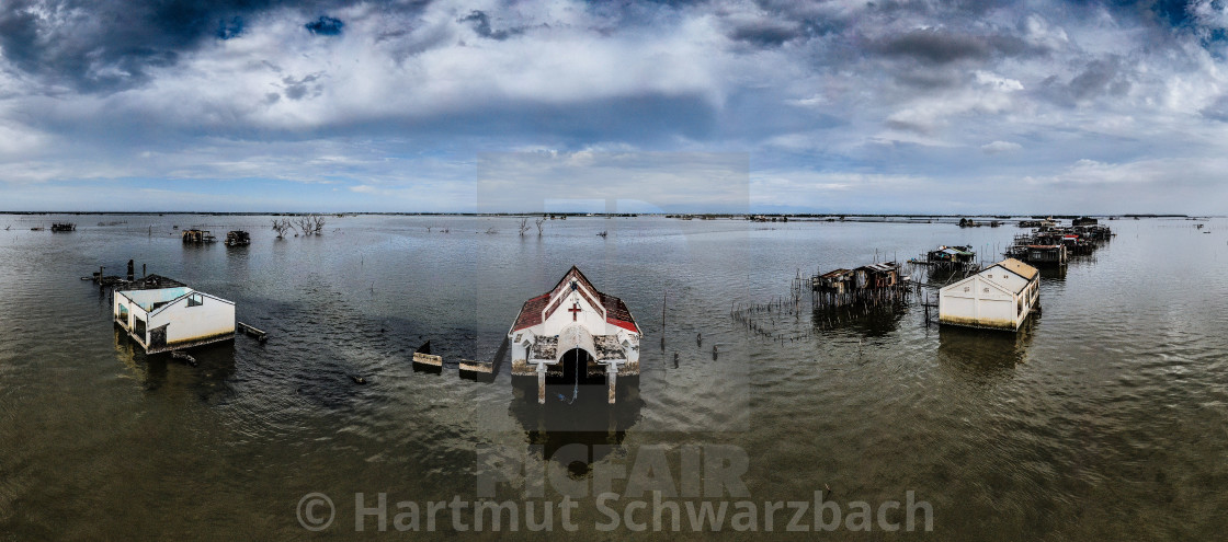 "Sinking Villages near Manila Bay" stock image