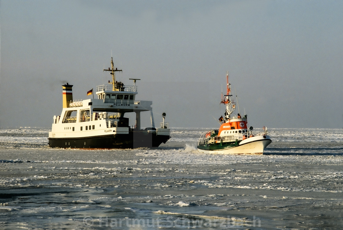 "Eiswinter im Nordfriesischem Wattenmeer" stock image