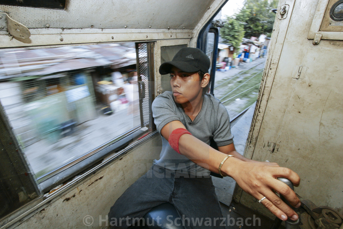 "Manila Killertrain-Dangerous Life in the Slums" stock image