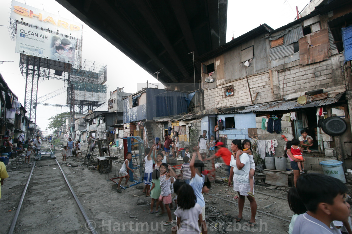 "Manila Killertrain-Dangerous Life in the Slums" stock image