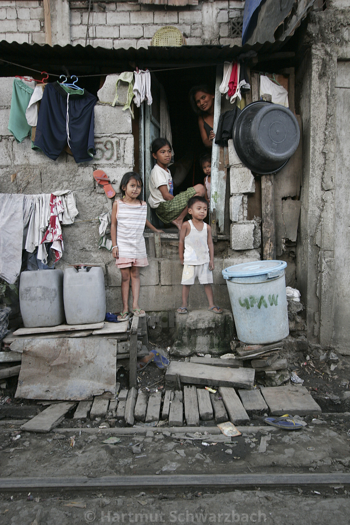 "Manila Killertrain-Dangerous Life in the Slums" stock image