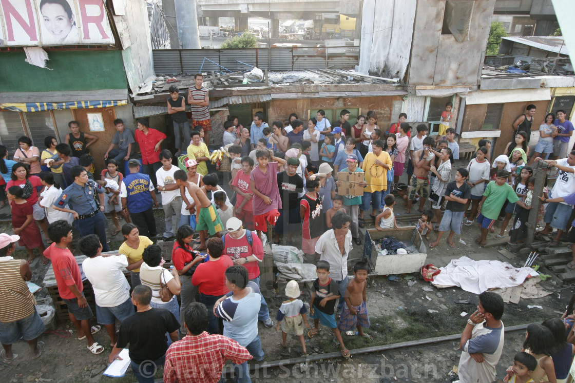 "Manila Killertrain-Dangerous Life in the Slums" stock image