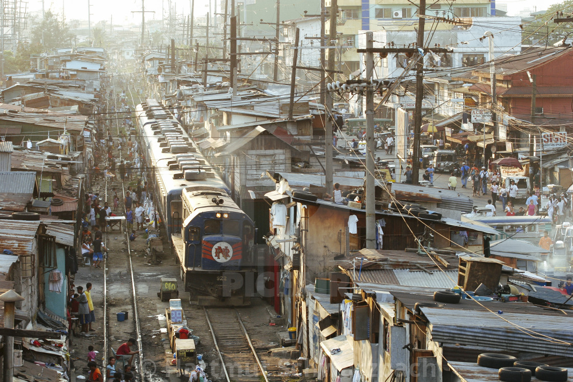 "Manila Killertrain-Dangerous Life in the Slums" stock image