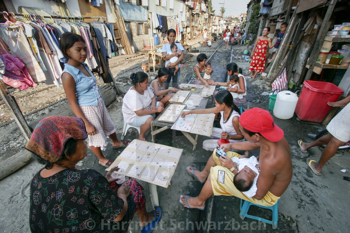 "Manila Killertrain-Dangerous Life in the Slums" stock image