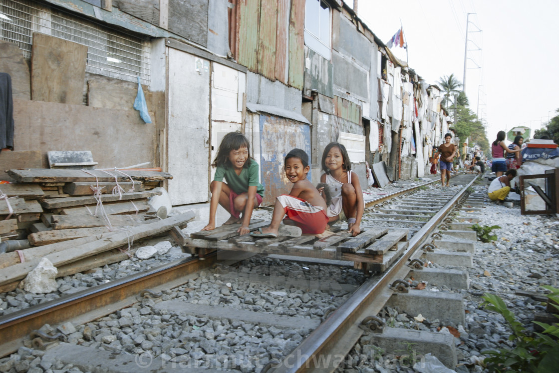 "Manila Killertrain-Dangerous Life in the Slums" stock image