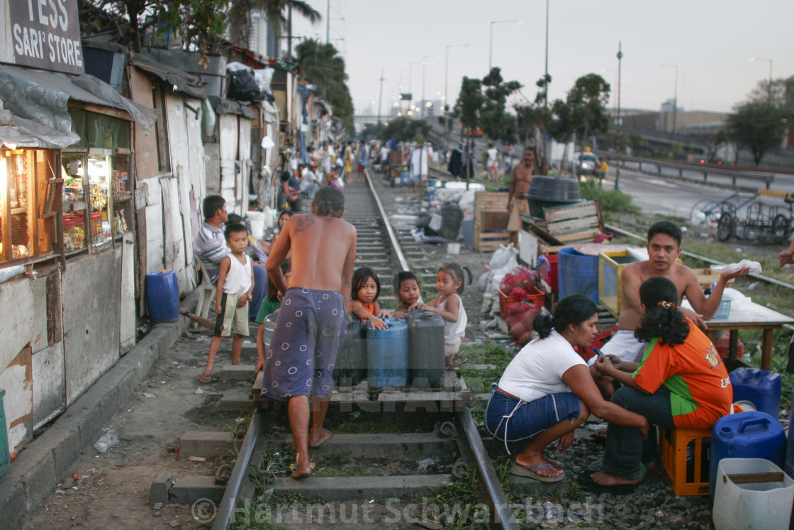 "Manila Killertrain-Dangerous Life in the Slums" stock image