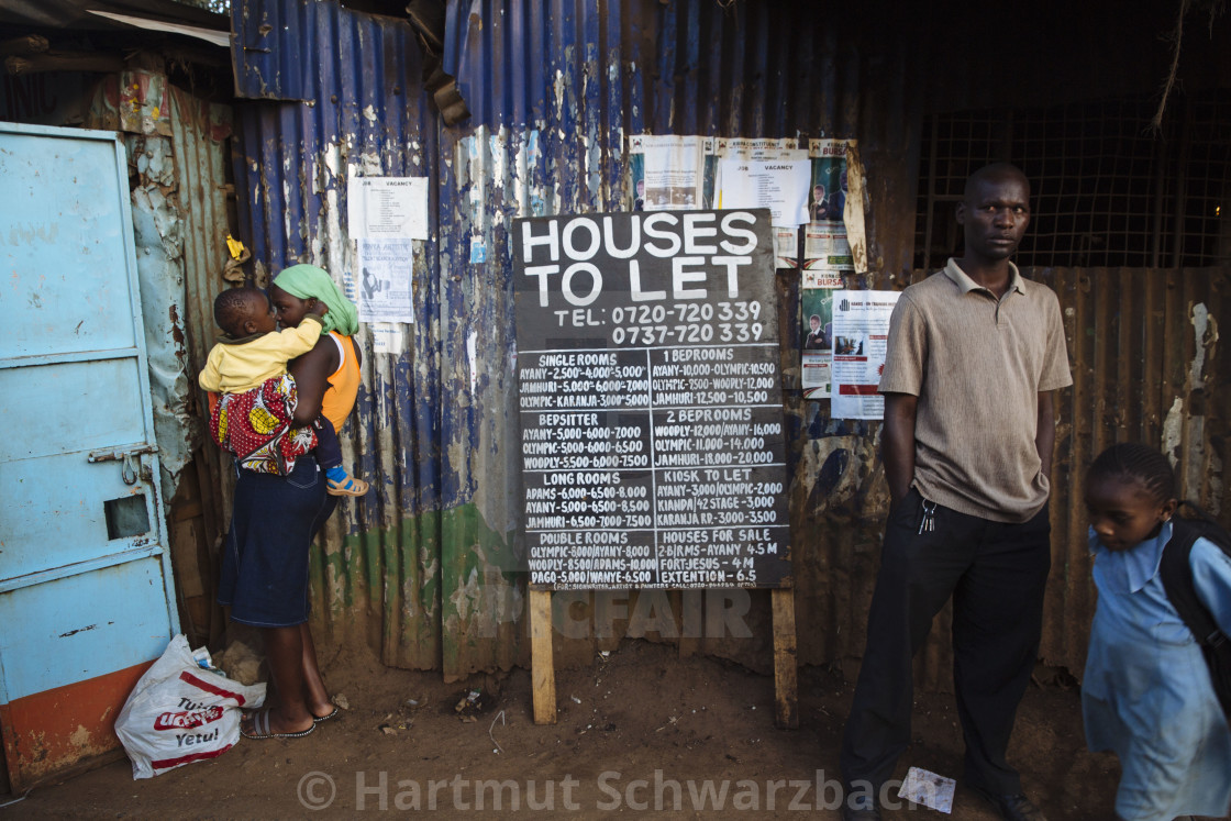 "Kibera Slum Nairobi Kenia" stock image