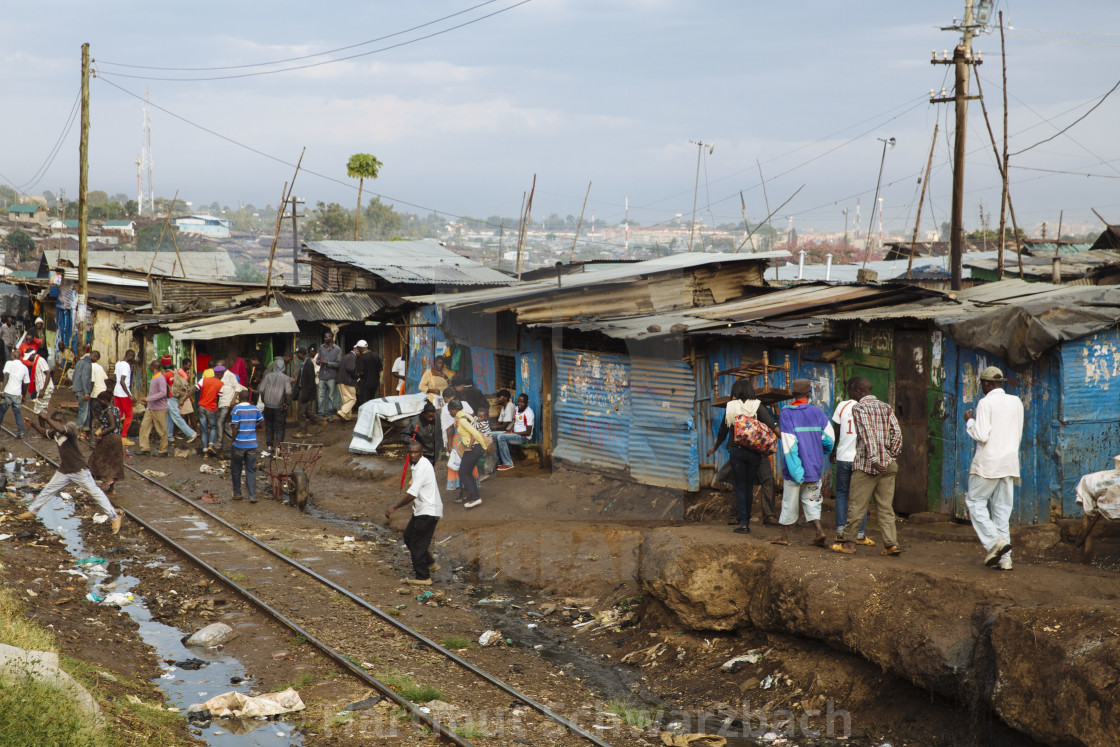 "Kibera Slum Nairobi Kenia" stock image