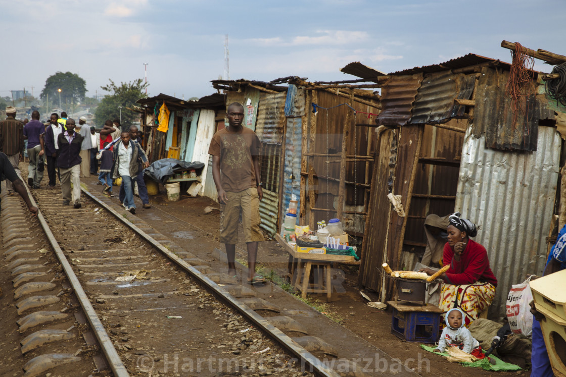 "Kibera Slum Nairobi Kenia" stock image