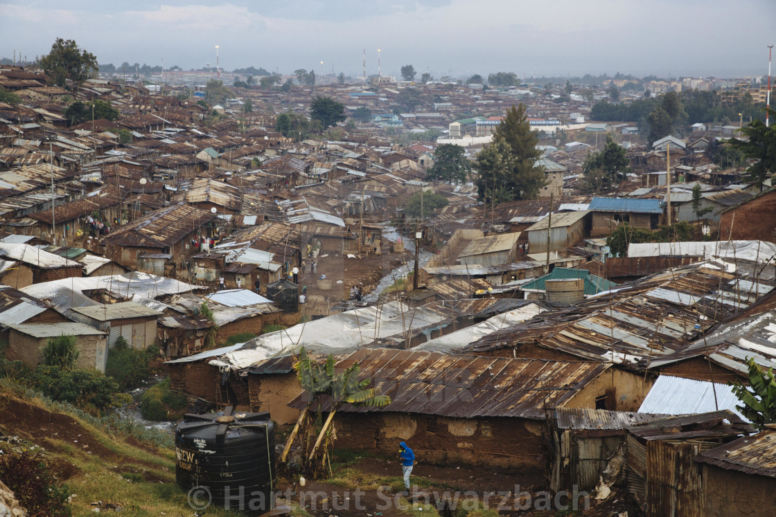 "Kibera Slum Nairobi Kenia" stock image