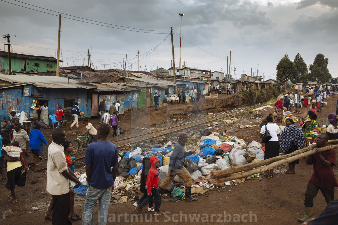 "Kibera Slum Nairobi Kenia" stock image