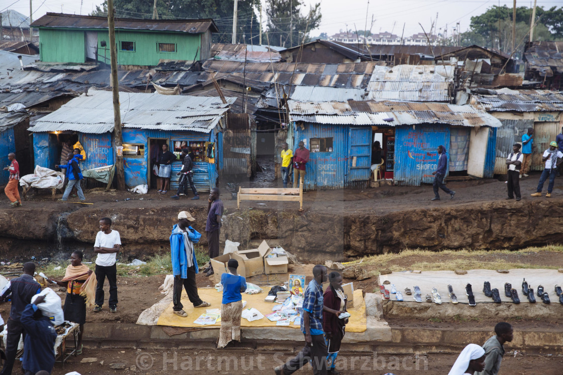 "Kibera Slum Nairobi Kenia" stock image