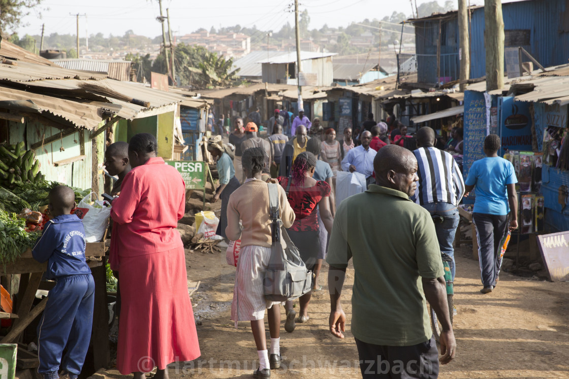 "Kibera Slum Nairobi Kenia" stock image