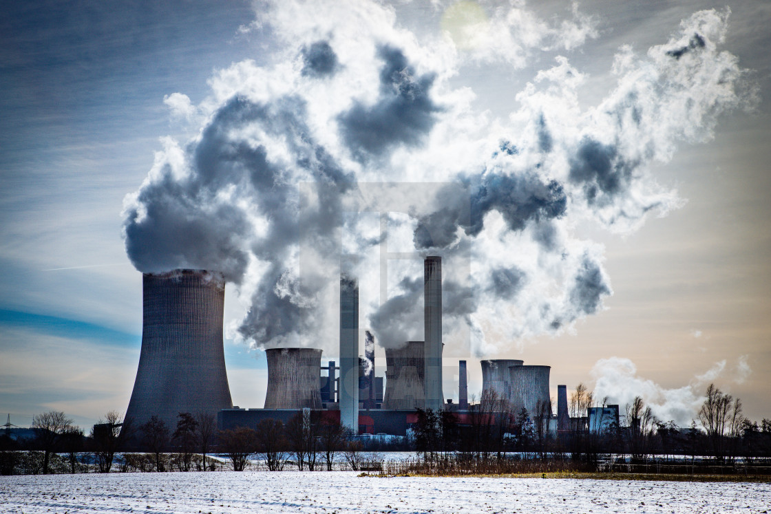 "Coal Power Plant RWE Braunkohlekraftwerk Niederaussem" stock image