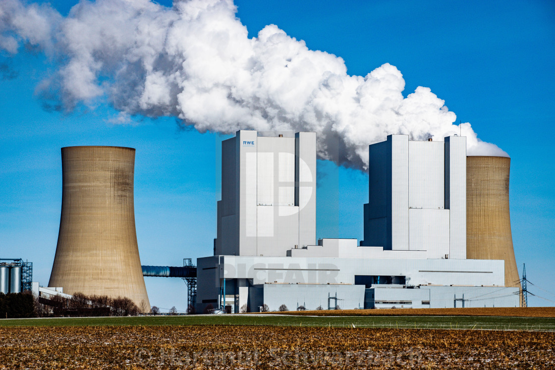 "Coal Power Plant RWE Braunkohlekraftwerk Neurath" stock image