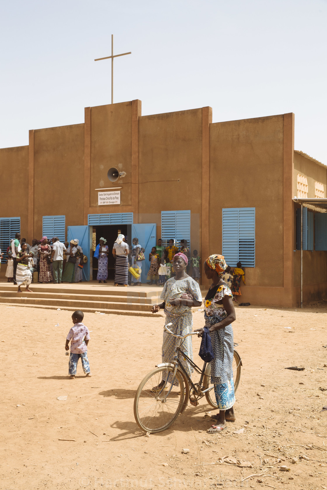 "Catholic Mass on Sunday in Burkina Faso" stock image