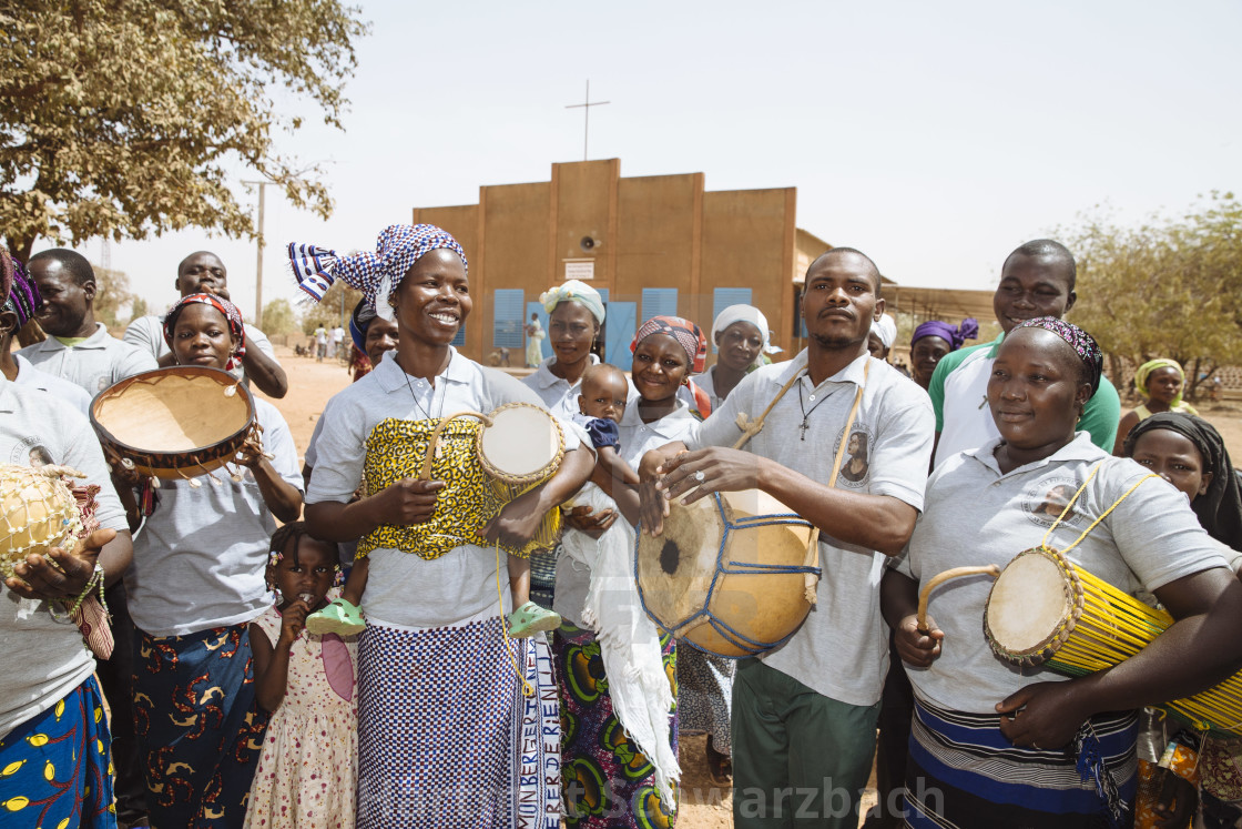 "Catholic Mass on Sunday in Burkina Faso" stock image