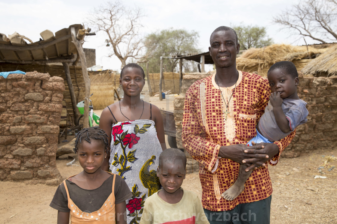 "Family in Burkina Faso" stock image