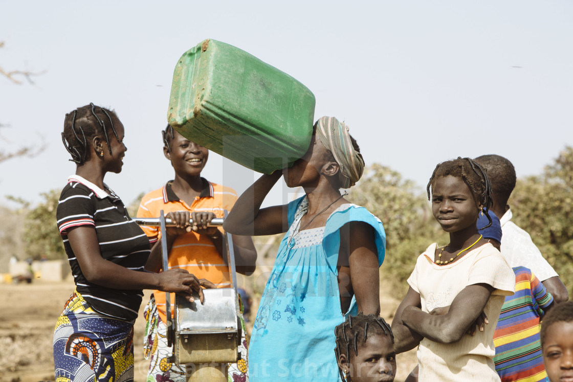 "well and fountain in Burkina Faso" stock image