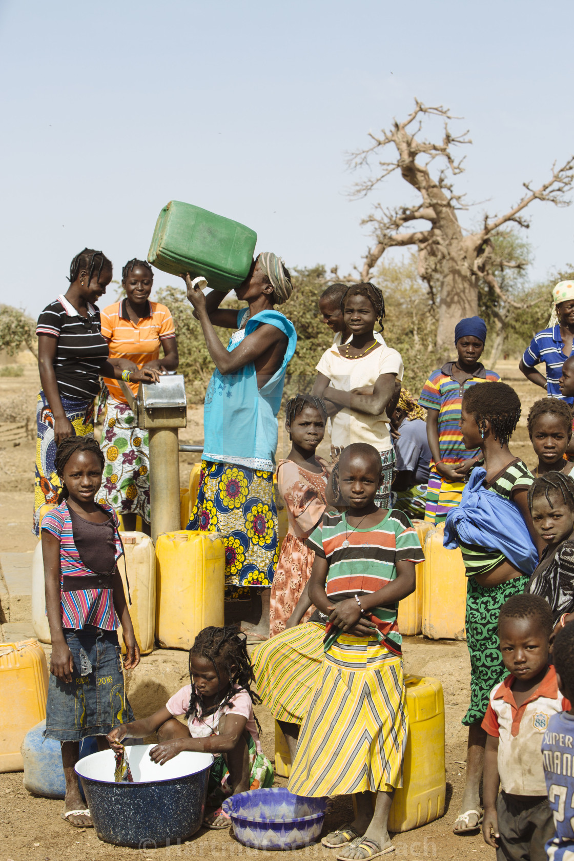 "well and fountain in Burkina Faso" stock image