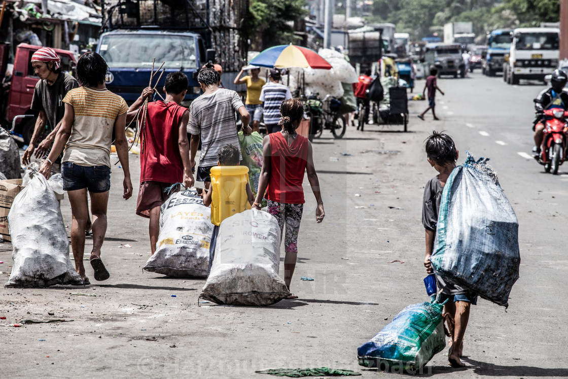 "Armenviertel Tondo Slum am Manila Bay" stock image