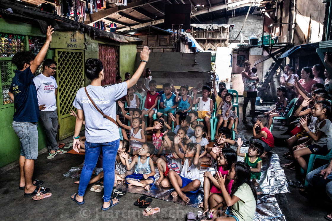 "Armenviertel Tondo Slum am Manila Bay" stock image