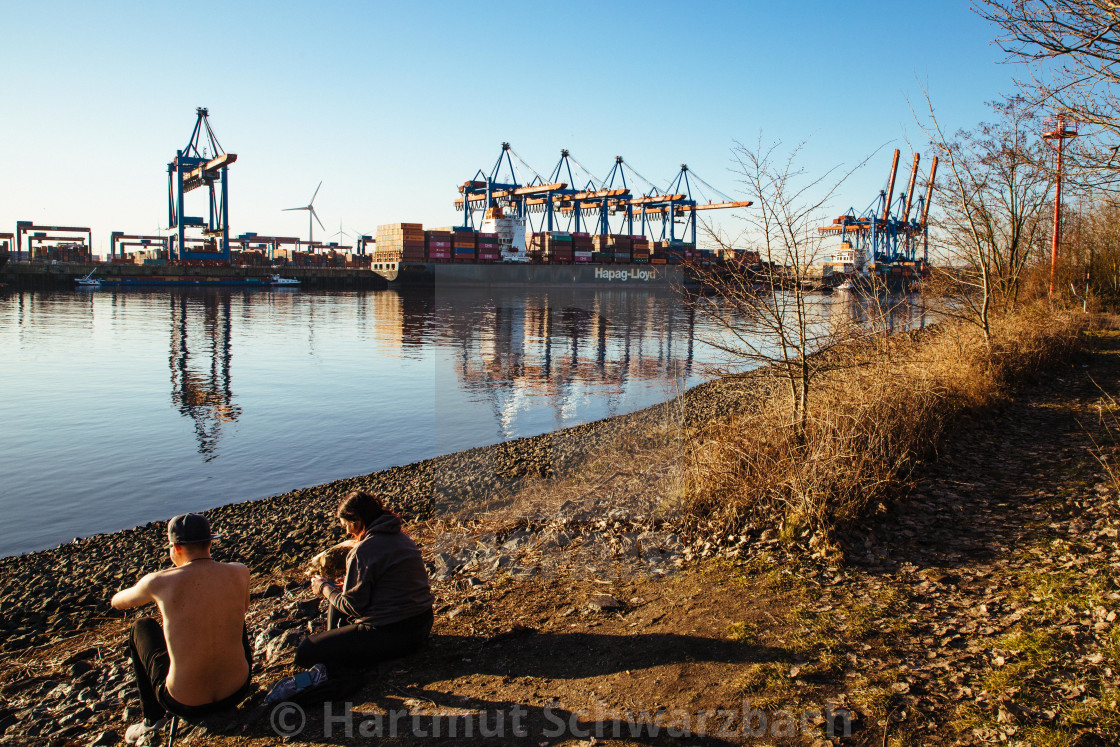 "HHLA Containerterminal Altenwerder CTA" stock image