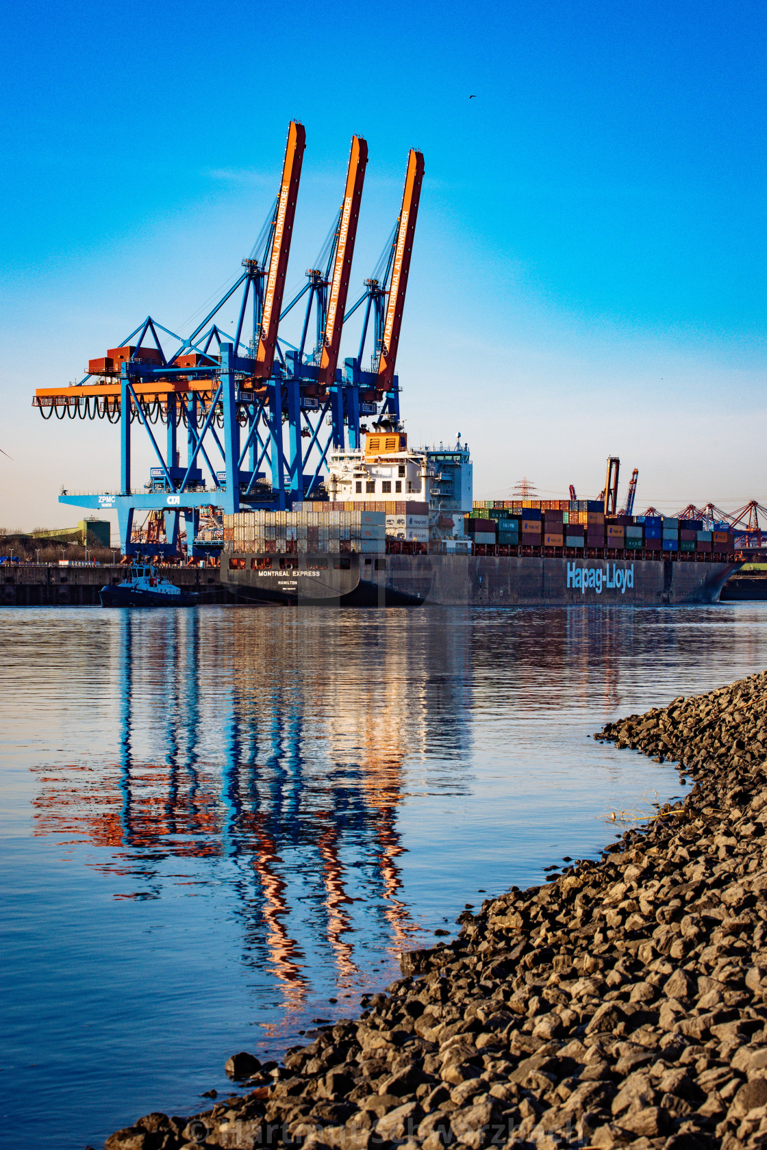 "HHLA Containerterminal Altenwerder CTA" stock image