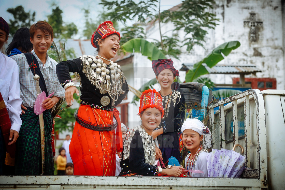 "Catholics in Myanmar - Kachin Village" stock image