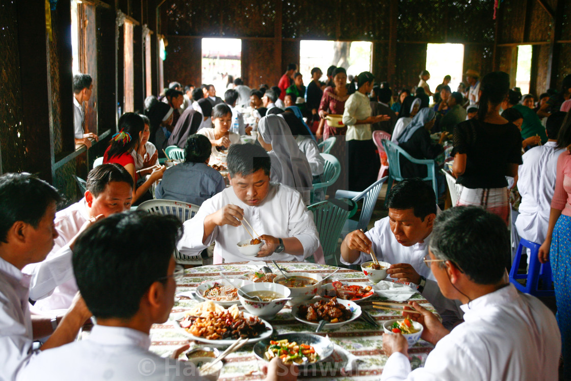 "Catholics in Myanmar - Kachin Village" stock image